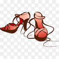 手绘时尚高跟鞋-空若网 手绘时尚高跟鞋-空若网