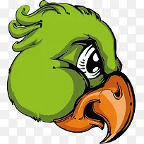 矢量鹦鹉头部-空若网 矢量鹦鹉头部-空若网