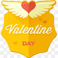 金色卡通翅膀标签-空若网 金色卡通翅膀标签-空若网