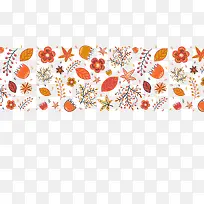 橙色植物背景矢量图-空若网 橙色植物背景矢量图-空若网