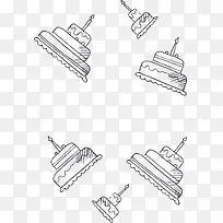 手绘生日蛋糕花纹-空若网 手绘生日蛋糕花纹-空若网