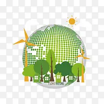 矢量地球和树-空若网 矢量地球和树-空若网