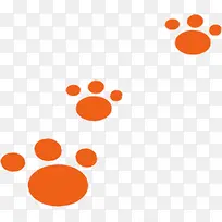 可爱橙色脚印-空若网 可爱橙色脚印-空若网