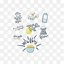 矢量松饼食谱插图-空若网 矢量松饼食谱插图-空若网