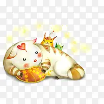 可爱爱心装饰小猫-空若网 可爱爱心装饰小猫-空若网