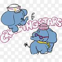 水彩大象素材-空若网 水彩大象素材-空若网