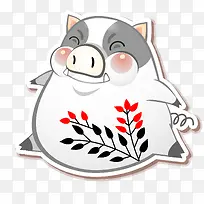 手绘卡通猪矢量图-空若网 手绘卡通猪矢量图-空若网