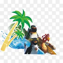 高清摄影手绘沙滩海边树动物-空若网 高清摄影手绘沙滩海边树动物-空若网