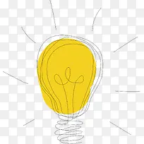 手绘灯泡矢量图-空若网 手绘灯泡矢量图-空若网
