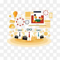 商务扁平化素材-空若网 商务扁平化素材-空若网