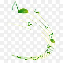 绿色时尚清新音符创意-空若网 绿色时尚清新音符创意-空若网