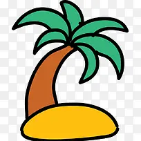 手绘椰子树-空若网 手绘椰子树-空若网