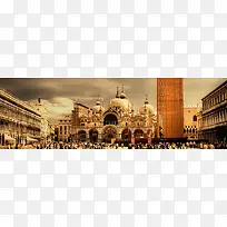 欧式建筑海报背景-空若网 欧式建筑海报背景-空若网