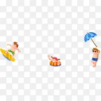 手绘创意夏日沙滩-空若网 手绘创意夏日沙滩-空若网