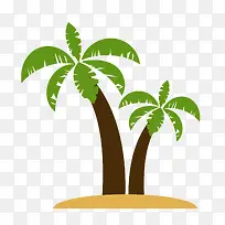 矢量海岛椰树素材-空若网 矢量海岛椰树素材-空若网