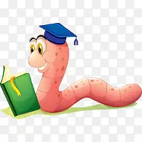 卡通可爱书籍毛毛虫-空若网 卡通可爱书籍毛毛虫-空若网