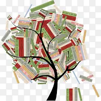 矢量书本小树-空若网 矢量书本小树-空若网