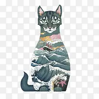 卡通手绘猫咪-空若网 卡通手绘猫咪-空若网