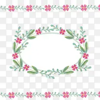 矢量图水彩花环-空若网 矢量图水彩花环-空若网