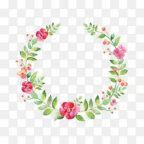 水彩花环-空若网 水彩花环-空若网