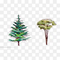 合成创意松树手绘-空若网 合成创意松树手绘-空若网