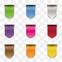 彩色条带绶带立体标签-空若网 彩色条带绶带立体标签-空若网