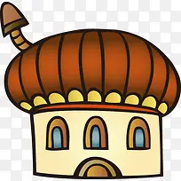 手绘卡通房子插画-空若网 手绘卡通房子插画-空若网