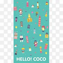 手绘彩色卡通房子-空若网 手绘彩色卡通房子-空若网