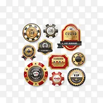 矢量彩色金色复古促销标签-空若网 矢量彩色金色复古促销标签-空若网