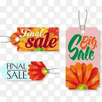 矢量促销标签彩色秋季黄花-空若网 矢量促销标签彩色秋季黄花-空若网