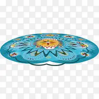 矢量插画花纹蓝色-空若网 矢量插画花纹蓝色-空若网