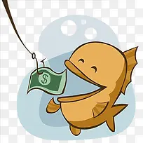 卡通鱼钱素材-空若网 卡通鱼钱素材-空若网
