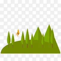 矢量山峰森林素材-空若网 矢量山峰森林素材-空若网