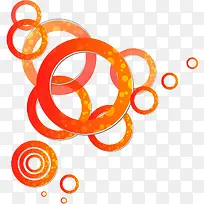 矢量手绘橙色圆圈-空若网 矢量手绘橙色圆圈-空若网