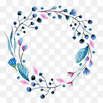 蓝色花朵边框-空若网 蓝色花朵边框-空若网