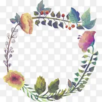 水彩花朵边框-空若网 水彩花朵边框-空若网