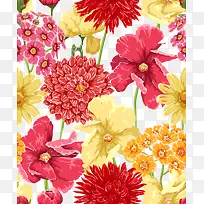 多彩花朵背景-空若网 多彩花朵背景-空若网