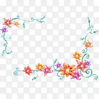 彩色小花边框-空若网 彩色小花边框-空若网