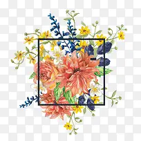 水彩植物边框-空若网 水彩植物边框-空若网