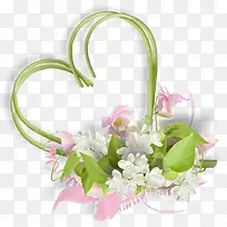 爱心植物花卉边框-空若网 爱心植物花卉边框-空若网