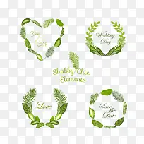 矢量卡通绿色树叶边框素材-空若网 矢量卡通绿色树叶边框素材-空若网