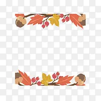 卡通手绘树叶树枝边框-空若网 卡通手绘树叶树枝边框-空若网