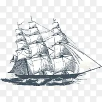 帆船手绘素材-空若网 帆船手绘素材-空若网