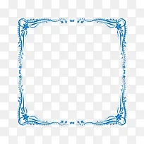矢量蓝色边框正方形-空若网 矢量蓝色边框正方形-空若网