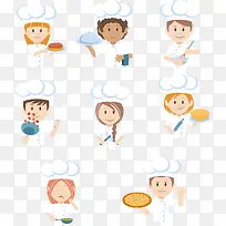 矢量手绘卡通厨师-空若网 矢量手绘卡通厨师-空若网