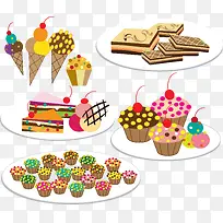 蛋糕糕点矢量纸杯蛋糕素材-空若网 蛋糕糕点矢量纸杯蛋糕素材-空若网