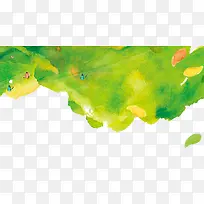 卡通水彩绿色背景-空若网 卡通水彩绿色背景-空若网