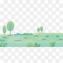 卡通手绘绿色小清新背景-空若网 卡通手绘绿色小清新背景-空若网