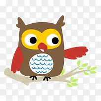 卡通手绘可爱的猫头鹰-空若网 卡通手绘可爱的猫头鹰-空若网
