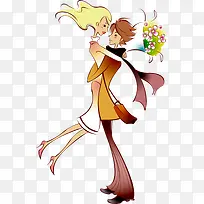 手绘可爱甜蜜情侣-空若网 手绘可爱甜蜜情侣-空若网